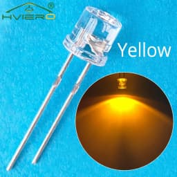 10/100X Min F5 5mm Flat Top White Pink Yellow Blue Wide Angle Light Diode Water Clear LED Bead Ultra Bright Bulb Emitting Lamp