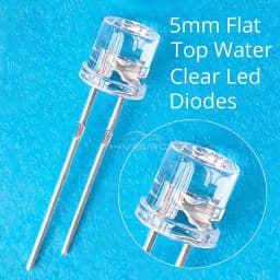 10/100X Min F5 5mm Flat Top White Pink Yellow Blue Wide Angle Light Diode Water Clear LED Bead Ultra Bright Bulb Emitting Lamp
