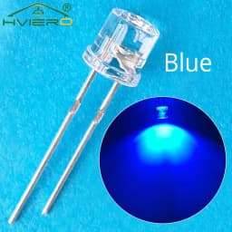 10/100X Min F5 5mm Flat Top White Pink Yellow Blue Wide Angle Light Diode Water Clear LED Bead Ultra Bright Bulb Emitting Lamp