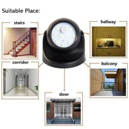 Induction Wall Night Light Multi-purpose Wall Night Light Energy-saving LED Wall Lamp 360-degree Rotation Porch Lamp Portable