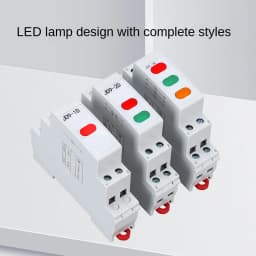 Din Rail type Power indicator light LED signal light 220v 24v Distribution box Thin Style 1P Warning lights red green Display