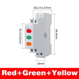 Din Rail type Power indicator light LED signal light 220v 24v Distribution box Thin Style 1P Warning lights red green Display