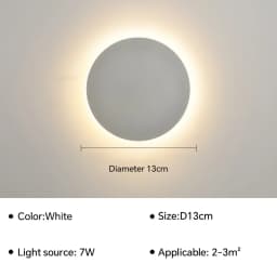 LED Round Wall Lamps Lighting Touch Switch Porch Sensor Interior Modern Minimalist Style Bedroom Stair Background Wall Sconces