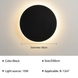 LED Round Wall Lamps Lighting Touch Switch Porch Sensor Interior Modern Minimalist Style Bedroom Stair Background Wall Sconces