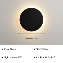 LED Round Wall Lamps Lighting Touch Switch Porch Sensor Interior Modern Minimalist Style Bedroom Stair Background Wall Sconces