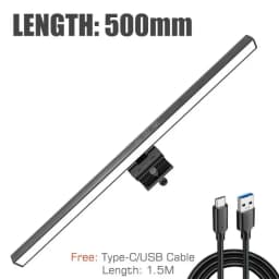 Eye-Care Desk Lamp 33cm 50cm LED Computer PC Monitor Screen Light Bar Stepless Dimming Reading USB Powered Hanging Table Lamps