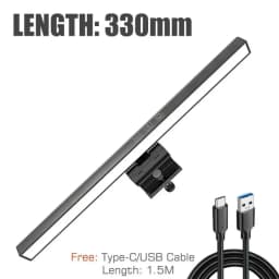 Eye-Care Desk Lamp 33cm 50cm LED Computer PC Monitor Screen Light Bar Stepless Dimming Reading USB Powered Hanging Table Lamps