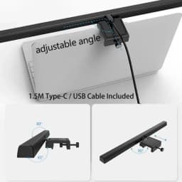 Eye-Care Desk Lamp 33cm 50cm LED Computer PC Monitor Screen Light Bar Stepless Dimming Reading USB Powered Hanging Table Lamps