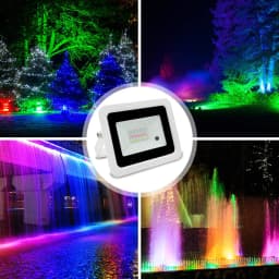 LED RGB Flood Light 100W 50W 30W 20W AC220V IP68 Waterproof Outdoor Spotlight Street Light Foco LED Projector RGB Reflector