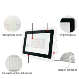 LED RGB Flood Light 100W 50W 30W 20W AC220V IP68 Waterproof Outdoor Spotlight Street Light Foco LED Projector RGB Reflector