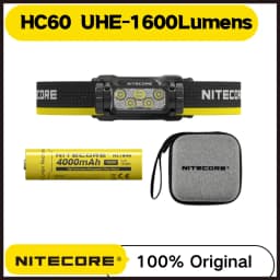 NITECORE HC60 UHE Rechargeable Headlamp Bulit-in 4000mAh Battery Max Runtime 200h Lightweight Headlight