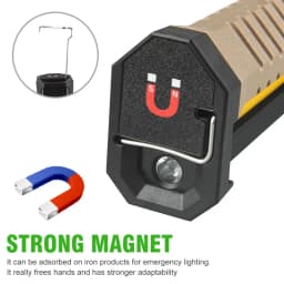 USB Rechargeable Portable COB LED Flashlight Work Light Magnetic Lanterna Hanging Lamp with Built-in Battery Camping Torch