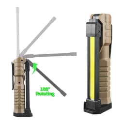 USB Rechargeable Portable COB LED Flashlight Work Light Magnetic Lanterna Hanging Lamp with Built-in Battery Camping Torch