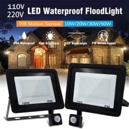 LED Floodlight Motion Sensor AC220V AC110V 10W-300W Waterproof Outdoor Projector Exterior Spotlight Outdoor lamp Wall Reflector