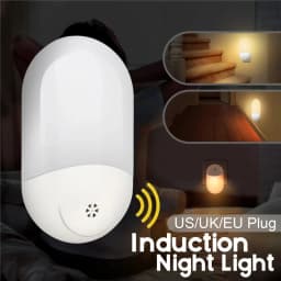 Plug in LED Night Light - Plug-and-Play Automatic Dusk to Dawn Photocell Sensor Night Lighting Lamp, Plug-in Wall Light