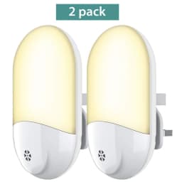 Plug in LED Night Light - Plug-and-Play Automatic Dusk to Dawn Photocell Sensor Night Lighting Lamp, Plug-in Wall Light