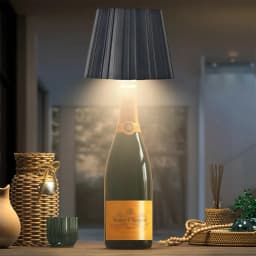 Wine Bottle LED Wireless Table Lamp 3-color Infinitely Dimmable USB Rechargeable Dining Table Lights Beverage Lamp Top touch