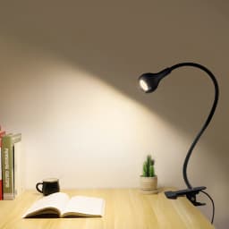 360 Degrees Flexible Desk Lamp with Holder Clip USB Power Lamp Reading Book Light Clip-On Cable With On Off Switch Night Light