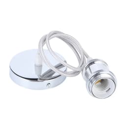 E27 Suspension Wire Lamp Holder Set Vintage Copper Metal Lamp Holder Electroplated Aluminum Shell Lamp Holder