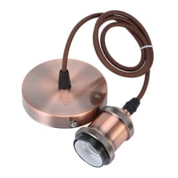 E27 Suspension Wire Lamp Holder Set Vintage Copper Metal Lamp Holder Electroplated Aluminum Shell Lamp Holder