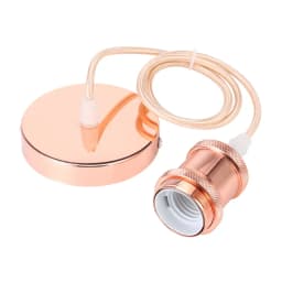 E27 Suspension Wire Lamp Holder Set Vintage Copper Metal Lamp Holder Electroplated Aluminum Shell Lamp Holder