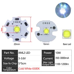 High Power LED 5w10W 5050 XLM T6 XMLL2 5050-L2 Chip diodes 3V 3.7V Flashlights Parts DIY For Bicycle Car accessories Headlamp