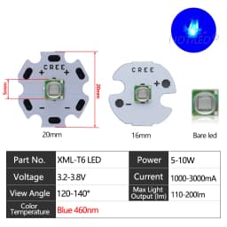 High Power LED 5w10W 5050 XLM T6 XMLL2 5050-L2 Chip diodes 3V 3.7V Flashlights Parts DIY For Bicycle Car accessories Headlamp