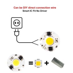 MunLii No Need Driver 220V LED COB Chip 3W 5W 7W 10W 12W LED Chip Lamp Smart IC LED Bulb for Flood Light Cold White Warm White
