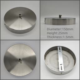 Stainless Steel Ceiling Plate High Quality Pendant Lamp Disc Fixed Base Silver Round Straight-side Panel Lamp Accessories Canopy