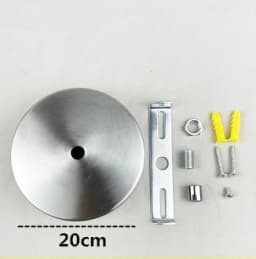 Stainless Steel Ceiling Plate High Quality Pendant Lamp Disc Fixed Base Silver Round Straight-side Panel Lamp Accessories Canopy
