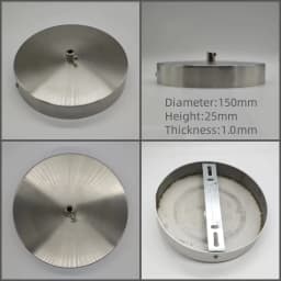 Stainless Steel Ceiling Plate High Quality Pendant Lamp Disc Fixed Base Silver Round Straight-side Panel Lamp Accessories Canopy