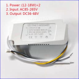 AC Input 85-265V Isolation driver With 3Colors LED transformer (8-12W)×2 (36-50W)X2 for dimmable color-changeable chandelier