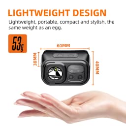 SUPERFIRE HL23 Powerful LED Headlamp Handfress Induction Headlight Type-C Rechargeable Mini Head Flashlight Camping Work Light