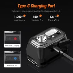 SUPERFIRE HL23 Powerful LED Headlamp Handfress Induction Headlight Type-C Rechargeable Mini Head Flashlight Camping Work Light