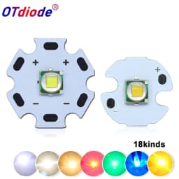 High Power LED 5W-10W 5050 XLM T6 5050-L2 3-3.7V Warm Neutral Cold White Red Green Blue UV Purple Chip Diodes Flashlights Part