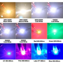 High Power LED 5W-10W 5050 XLM T6 5050-L2 3-3.7V Warm Neutral Cold White Red Green Blue UV Purple Chip Diodes Flashlights Part