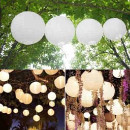25cm 30cm Round Chinese Paper Lantern Wedding Birthday Party Decoration Holiday Supplies Paper Lamp Covers Shades Decor