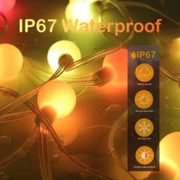 WS2812b LED Round Ball String Lights Addressable Individually Strip For Holiday Outdoor Decor Christmas Party Decoration DC5V
