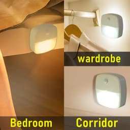 LDHLM Motion Sensor Light LED Night Lights AAA Battery Powered Bedroom Wall Staircase Closet Aisle Body Induction Lamp