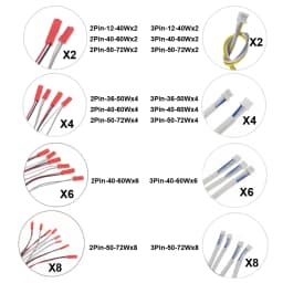 AC220V 2.4G Intelligent LED Driver RF Remote Control 12-40W 36-50W 40-60W 50-72W X2 X4 X6 X8 240mA Dimming Lighting Transformer