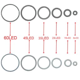 WS2812B Addressable Led Pixel Ring 8/16/24/35/45/60Leds WS2812 5050 RGB Led Diode Ring Color IC Built-in LED