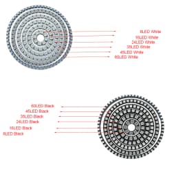 WS2812B Addressable Led Pixel Ring 8/16/24/35/45/60Leds WS2812 5050 RGB Led Diode Ring Color IC Built-in LED