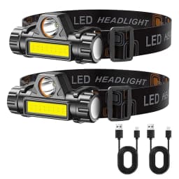 1/2Pack Rechargeable COB LED Headlamp Strong Magnetic Powerful Headlight Super Bright Waterproof Head Torch For Outdoor Fishing