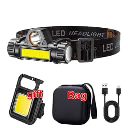 1/2Pack Rechargeable COB LED Headlamp Strong Magnetic Powerful Headlight Super Bright Waterproof Head Torch For Outdoor Fishing