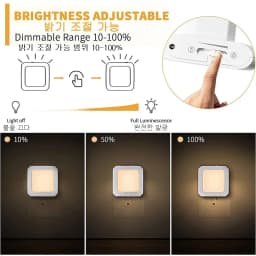Mini LED Night Lights Plug in Light Dimmable Lamps Energy Saving Square Lamp Under Cabinet Light Kitchen Living Room Aisle WC
