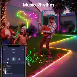 5V USB RGBIC Neon LED Strip WS2812 Fairy Dream Color RGB LED Neon Rope Lights with Bluetooth App and Remote For DIY Home Deocor