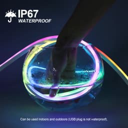 5V USB RGBIC Neon LED Strip WS2812 Fairy Dream Color RGB LED Neon Rope Lights with Bluetooth App and Remote For DIY Home Deocor