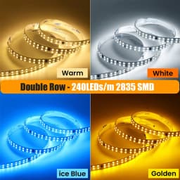 5m 10m 20m 50m Led Strip Light Adhesive Tape AC 220V 230V IP55 2835 120 240 LED Flexible Led Ribbon Stripe Home Lighting 9 Color