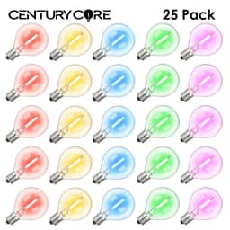 Multicolor G40 Led Bulbs Outdoor E12 110V 220V String Light Replaceable Bulb Waterproof Colorful RGB Filament Decoration Light
