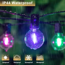 Multicolor G40 Led Bulbs Outdoor E12 110V 220V String Light Replaceable Bulb Waterproof Colorful RGB Filament Decoration Light